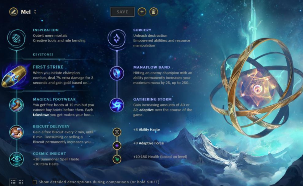 Runes on Mel inspiration