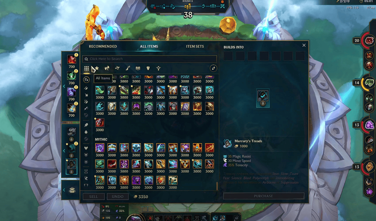 gold and upgrades for the Arena mode in lol (1)