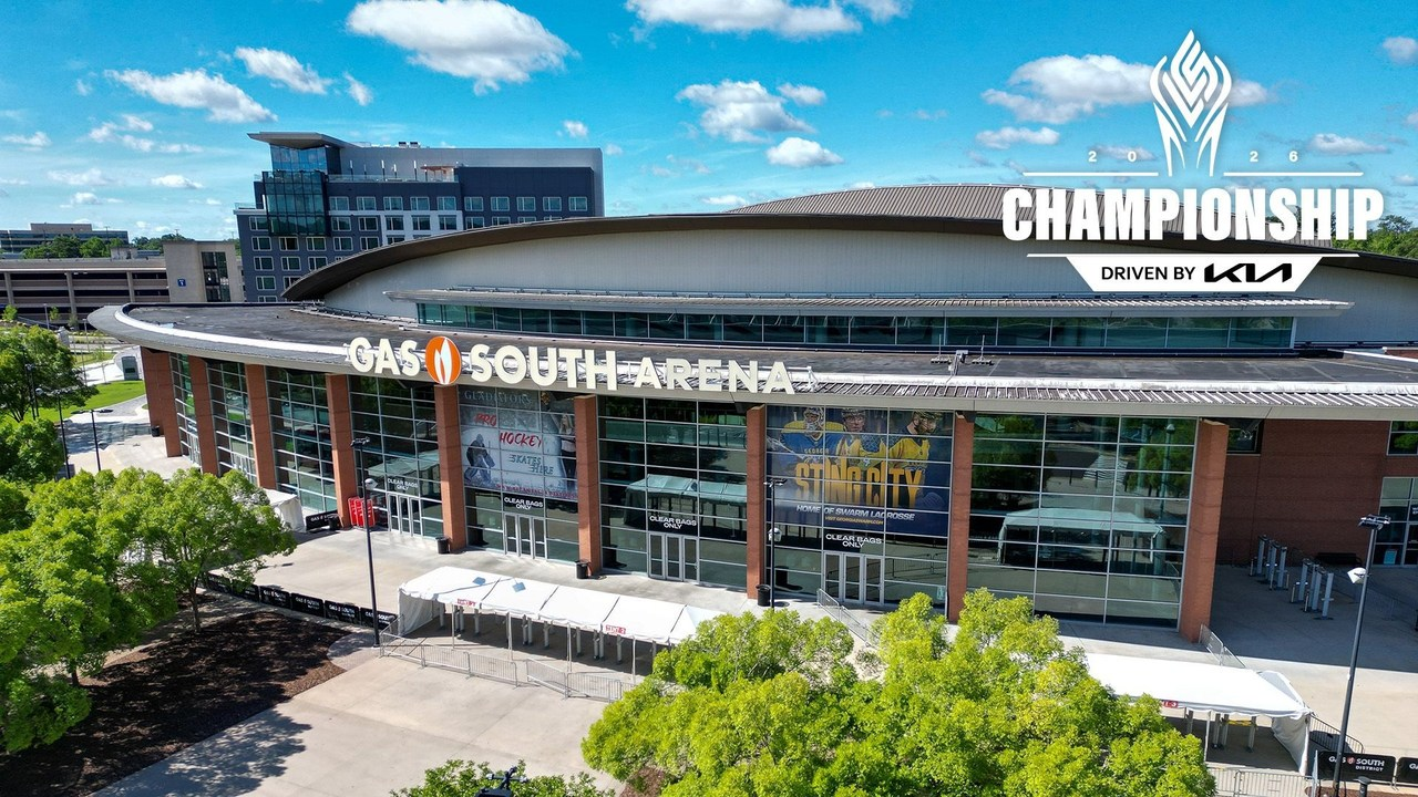 The Gas South Arena is shown before the LCS Championship