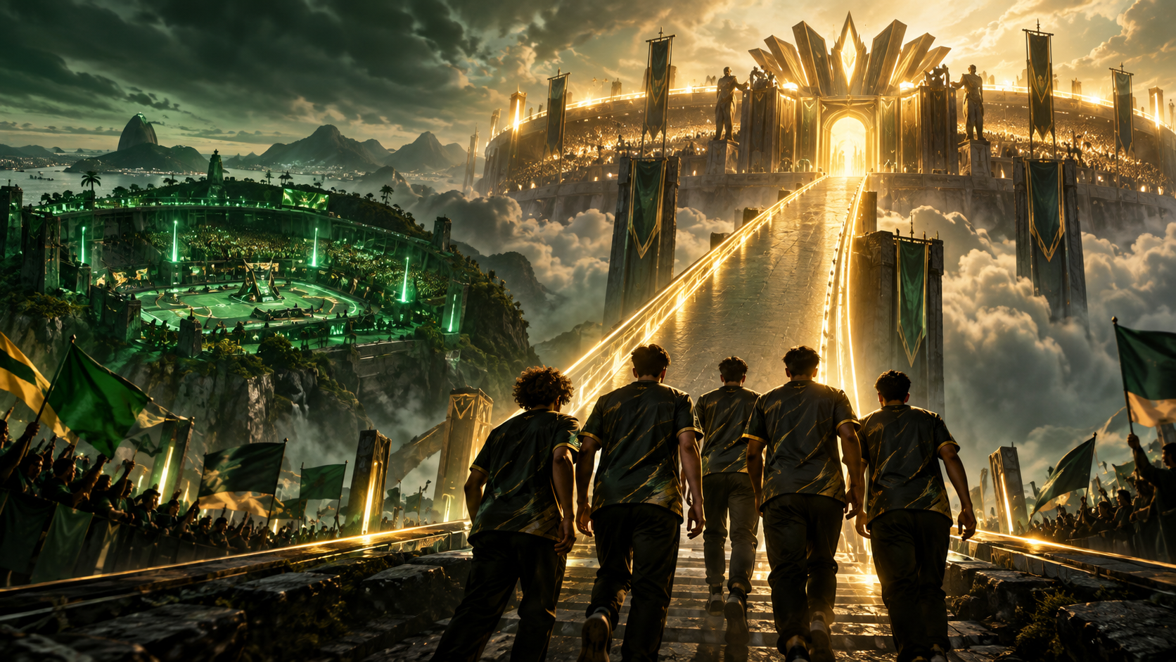 Conceptual illustration of a promotion series connecting Brazil's second and top divisions
