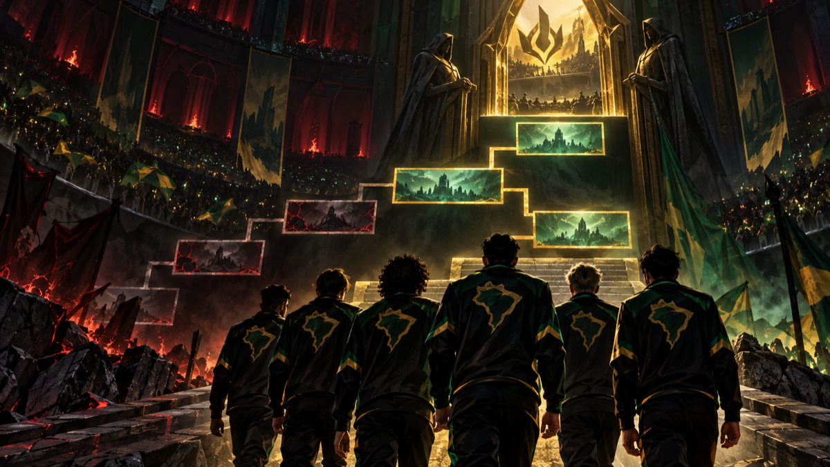 Conceptual illustration of FURIA advancing to the CBLOL lower-bracket final