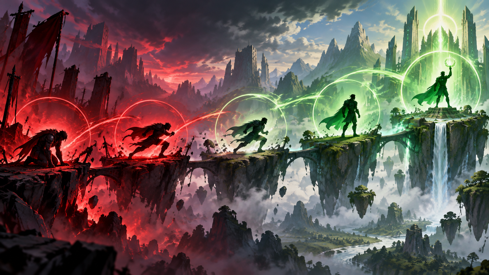 Conceptual illustration of a League best-of-five comeback from zero-two