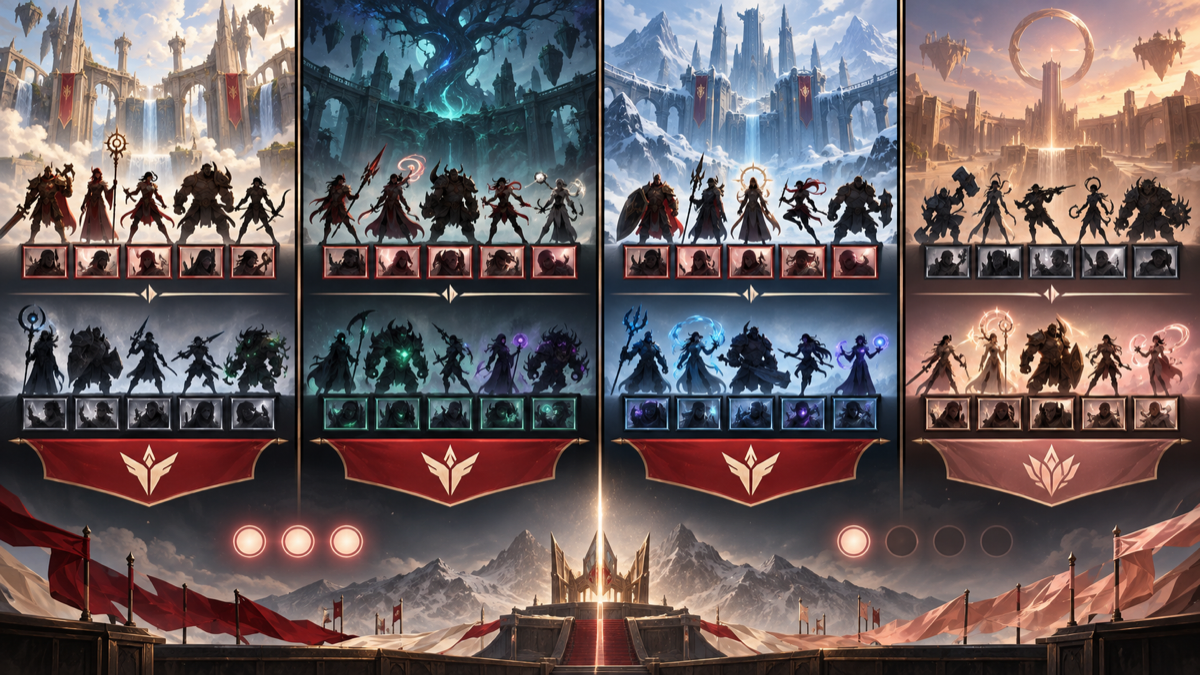 Conceptual illustration of four Fearless Draft games ending three to one