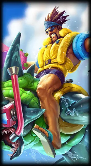 Pool Party Draven — Draven skin splash art