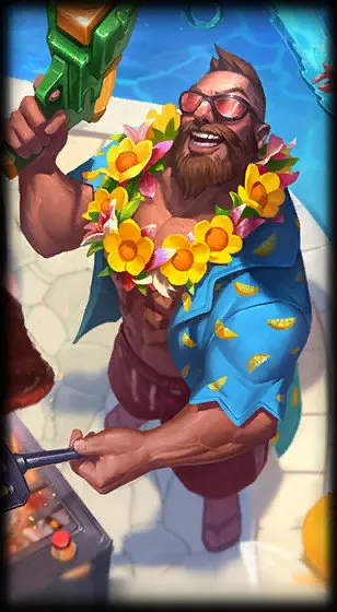 Pool Party Gangplank — Gangplank skin splash art