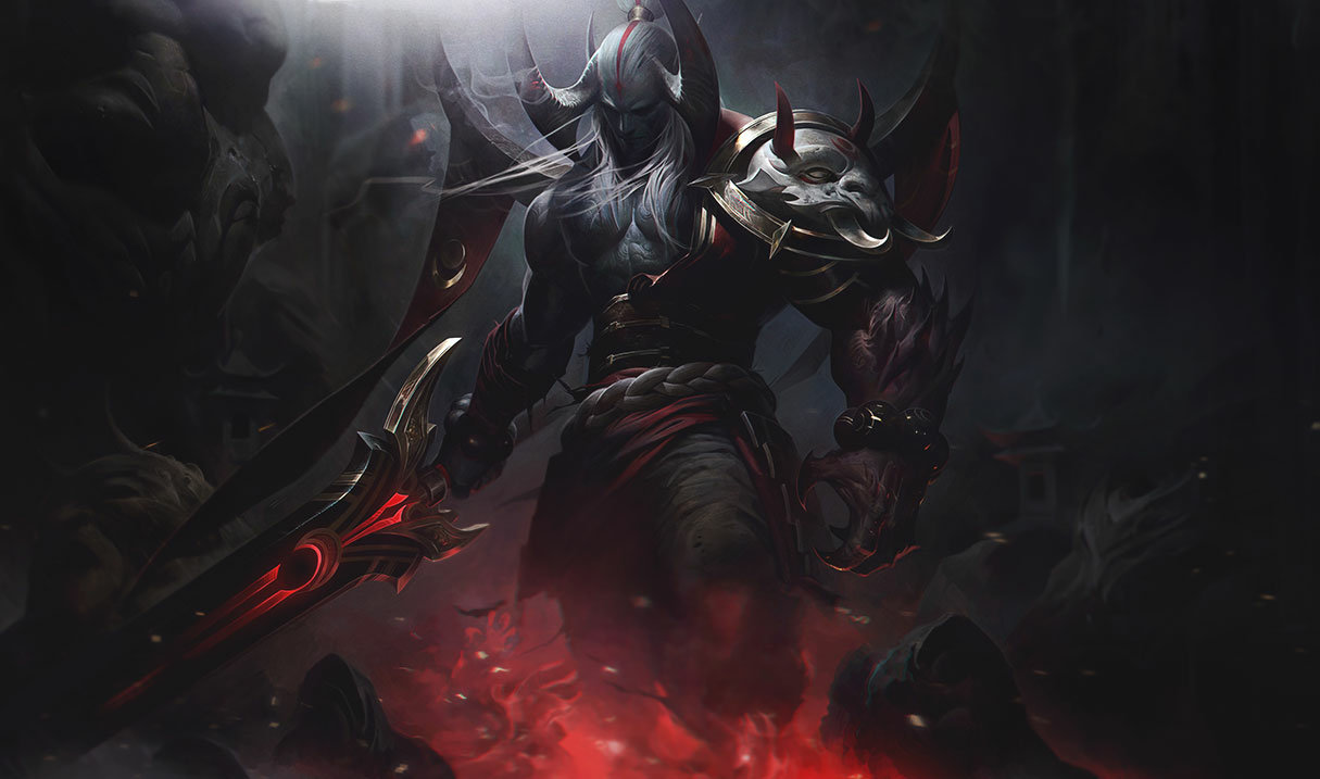 Blood Moon Aatrox splash art