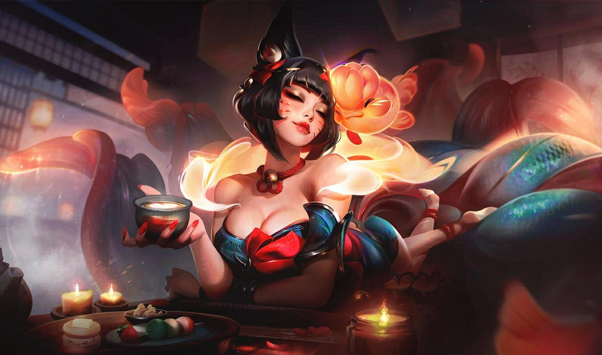 After Hours Spirit Blossom Springs Ahri splash art
