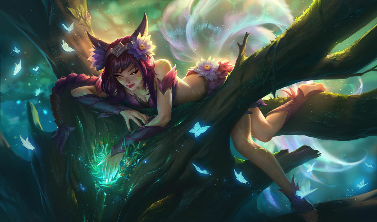 Elderwood Ahri splash art