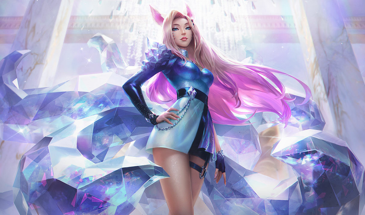 K/DA ALL OUT Ahri splash art