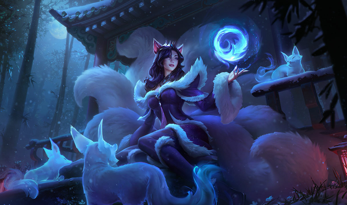Midnight Ahri splash art
