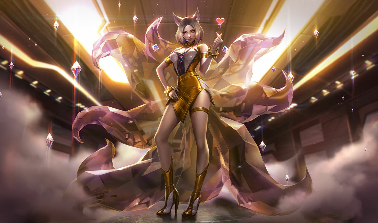 Prestige K/DA Ahri (2022) splash art