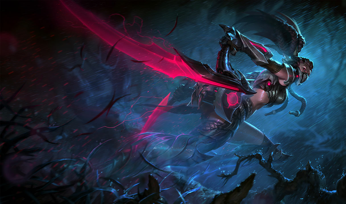 Headhunter Akali splash art