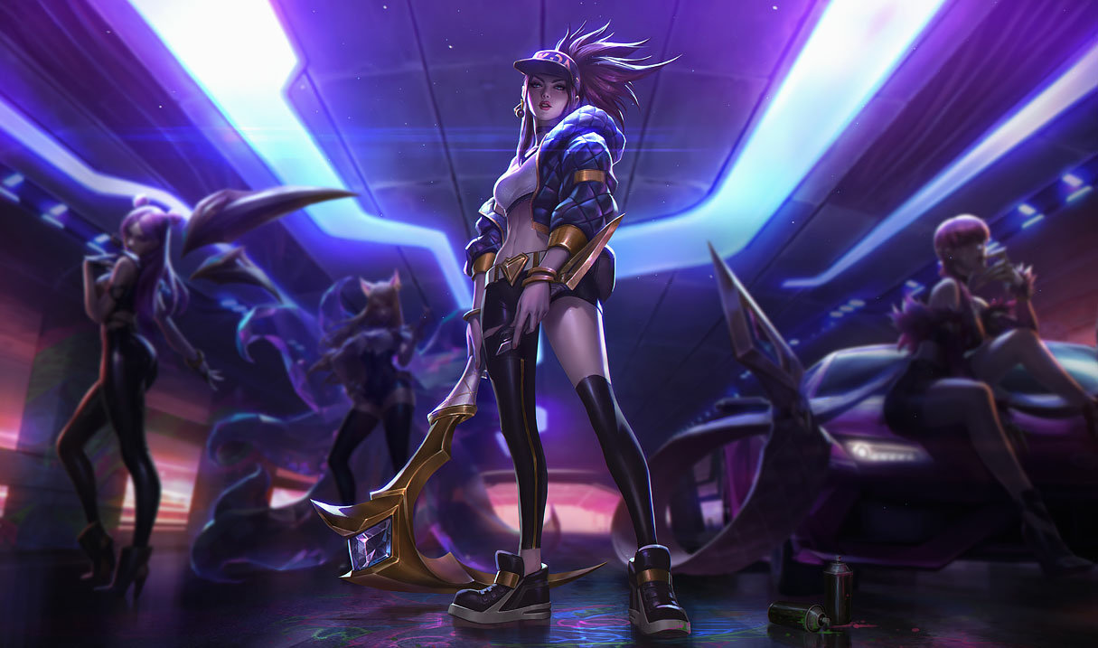 K/DA Akali splash art