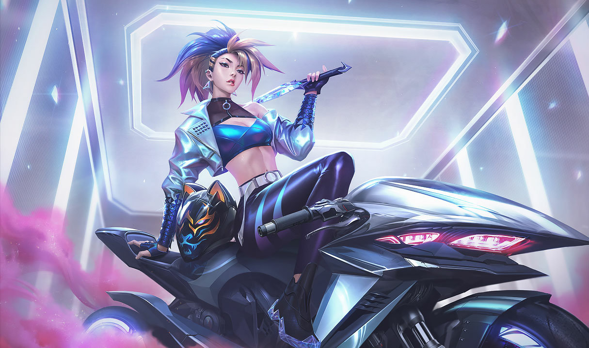 K/DA ALL OUT Akali splash art