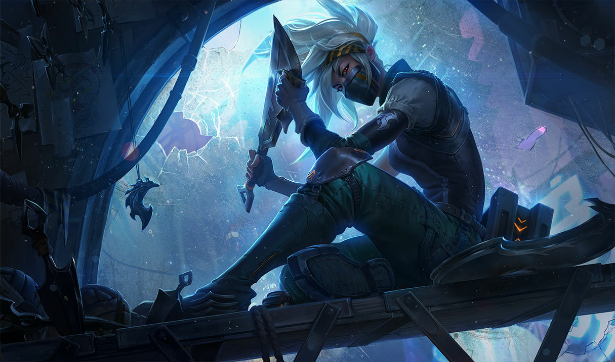 Silverfang Akali splash art