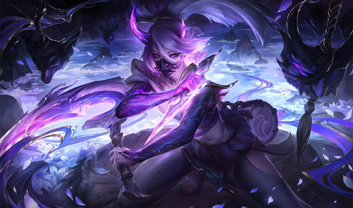 Spirit Blossom Akali splash art