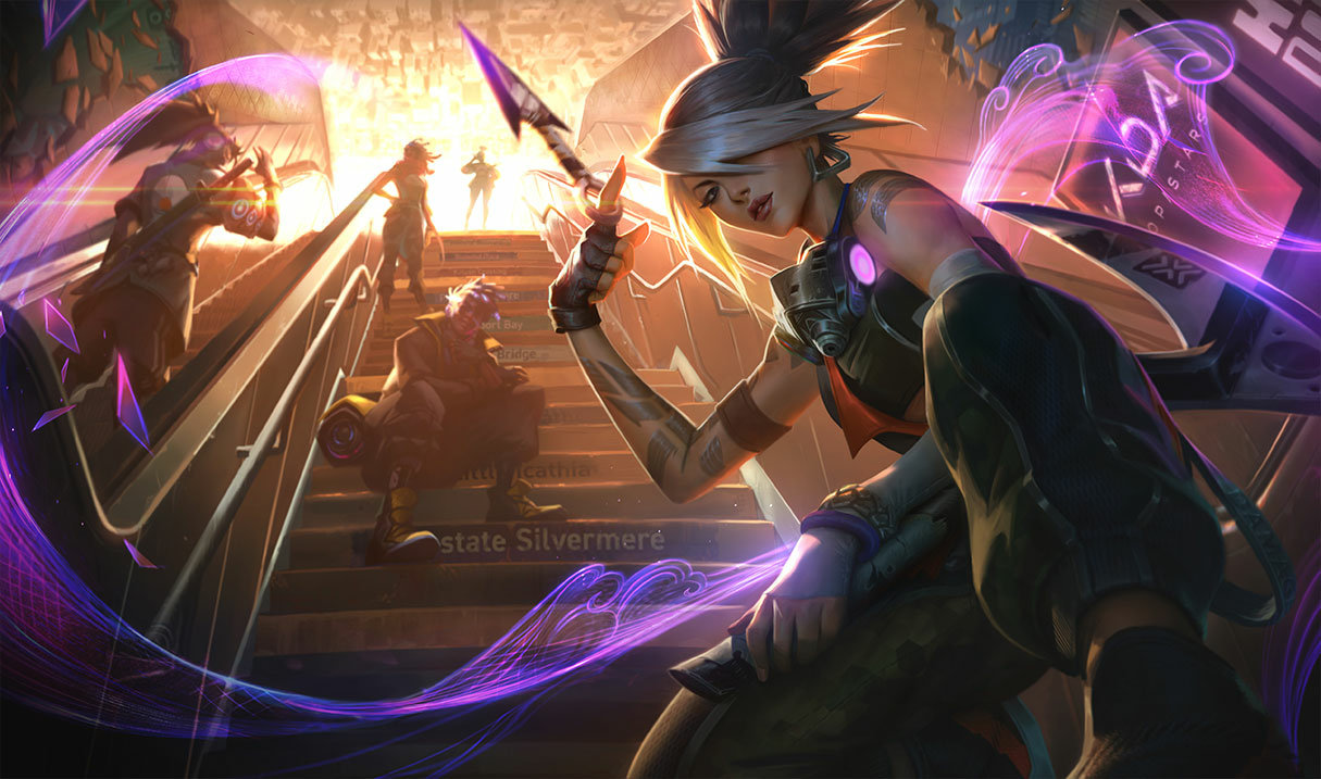 True Damage Akali splash art