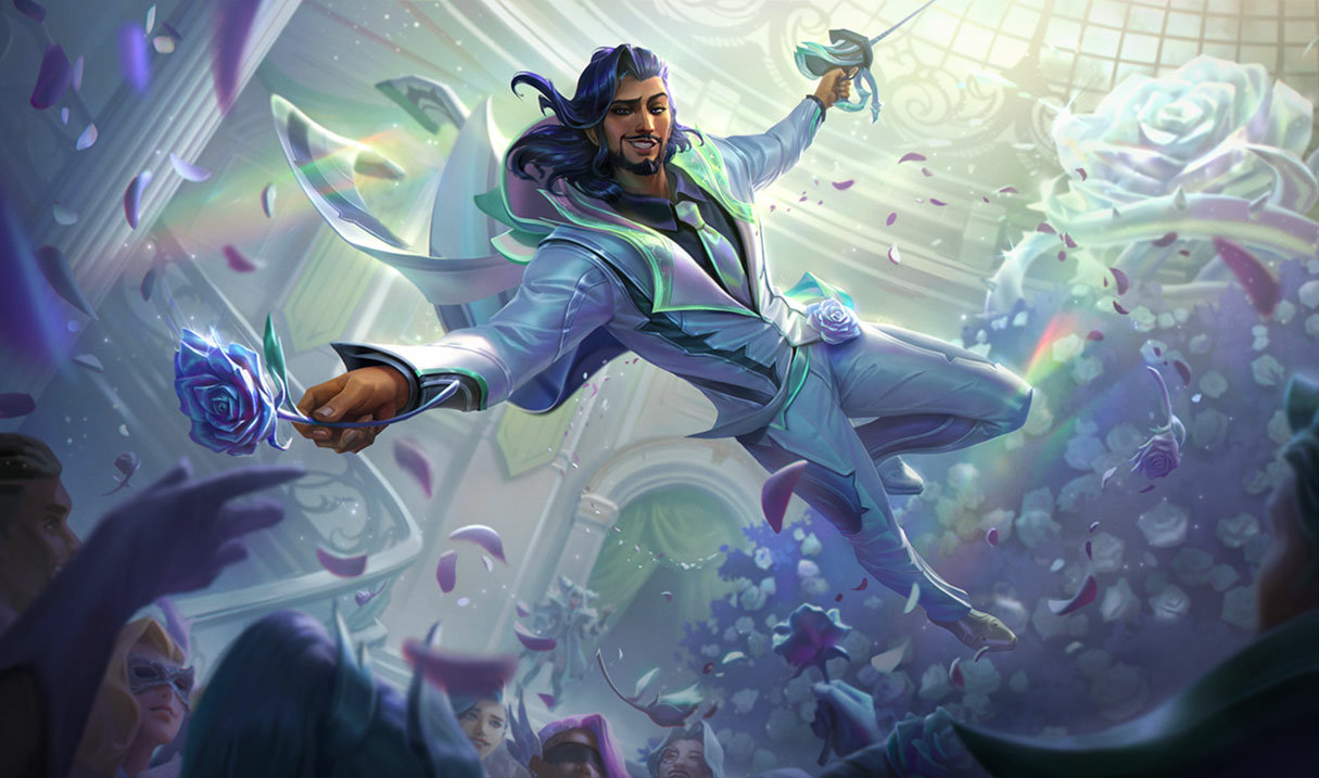 Crystal Rose Akshan splash art