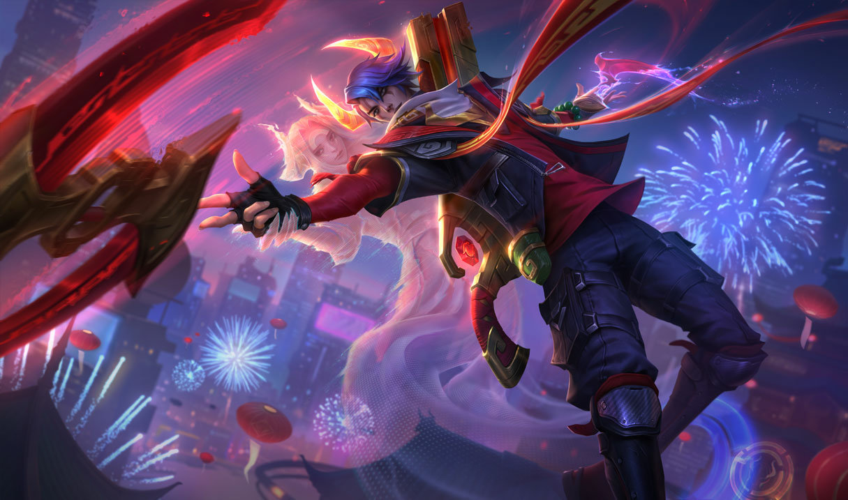 Lunar Beast Aphelios splash art