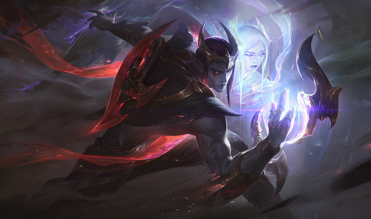 Nightbringer Aphelios splash art
