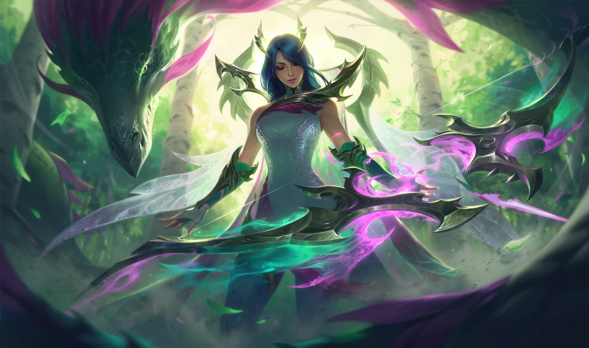Fae Dragon Ashe splash art