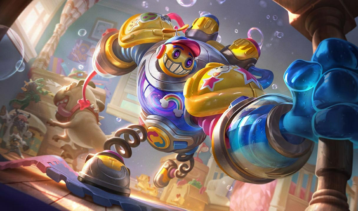 Bubble Bash Blitzcrank splash art