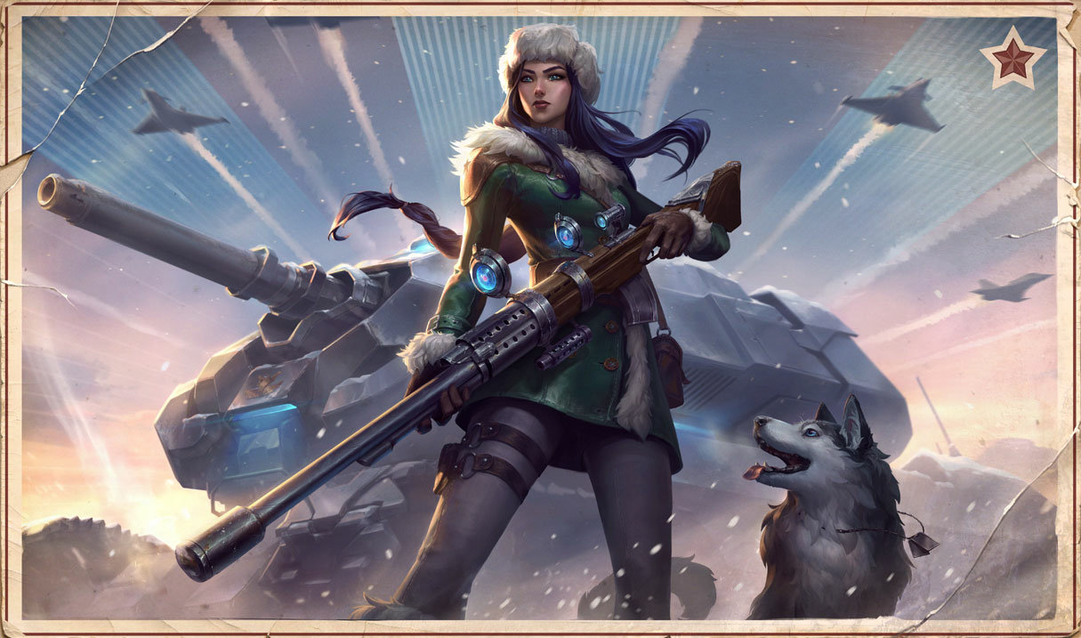 Arctic Warfare Caitlyn splash art