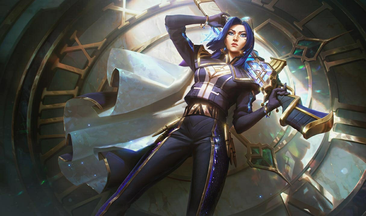 Prestige Arcane Commander Caitlyn splash art