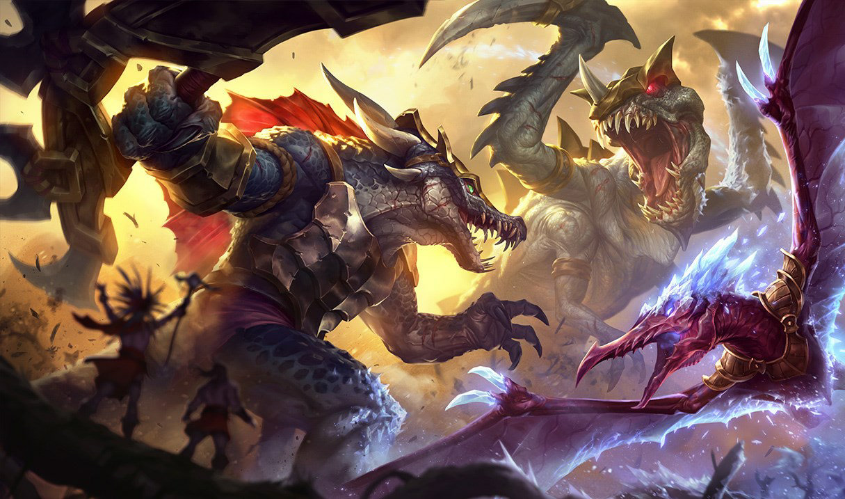 Prehistoric Cho’Gath splash art