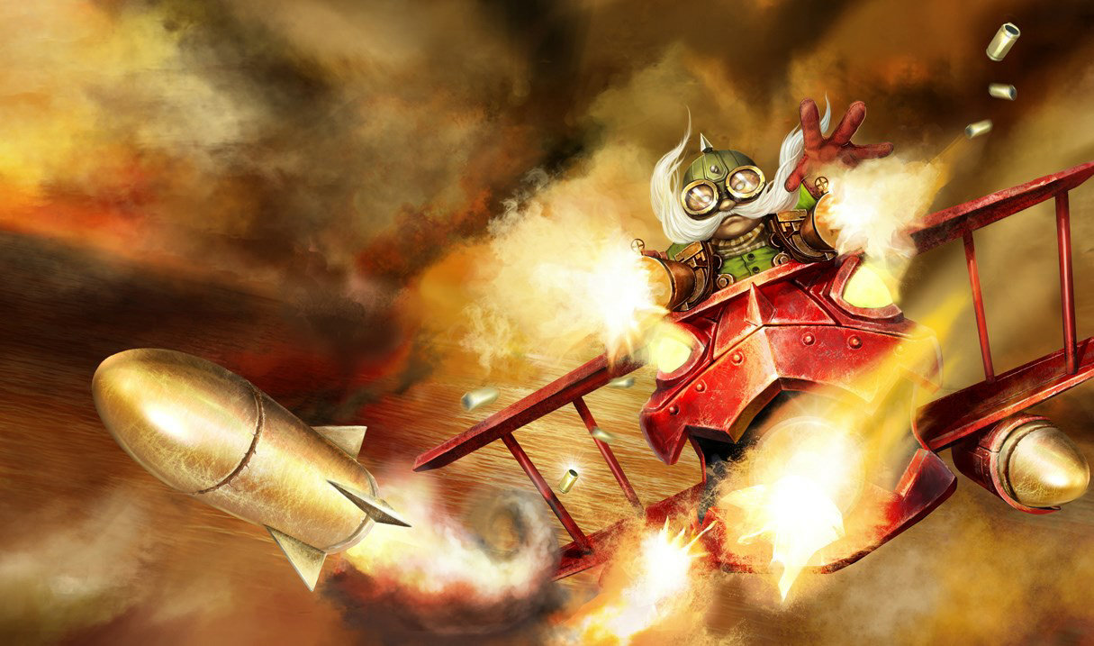 Red Baron Corki splash art