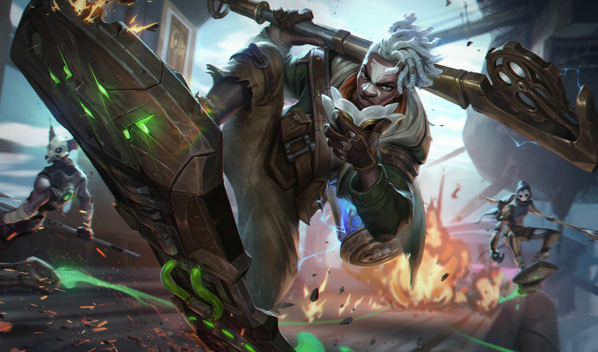 Arcane Firelight Ekko splash art