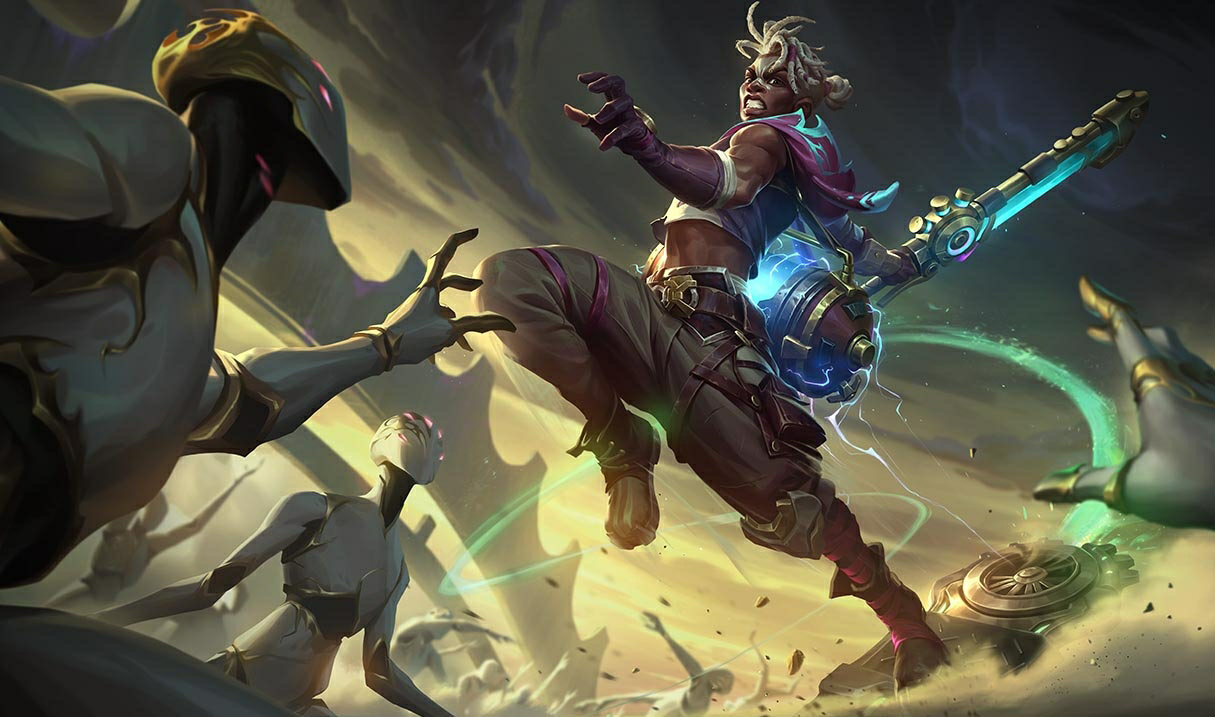 Arcane Last Stand Ekko splash art