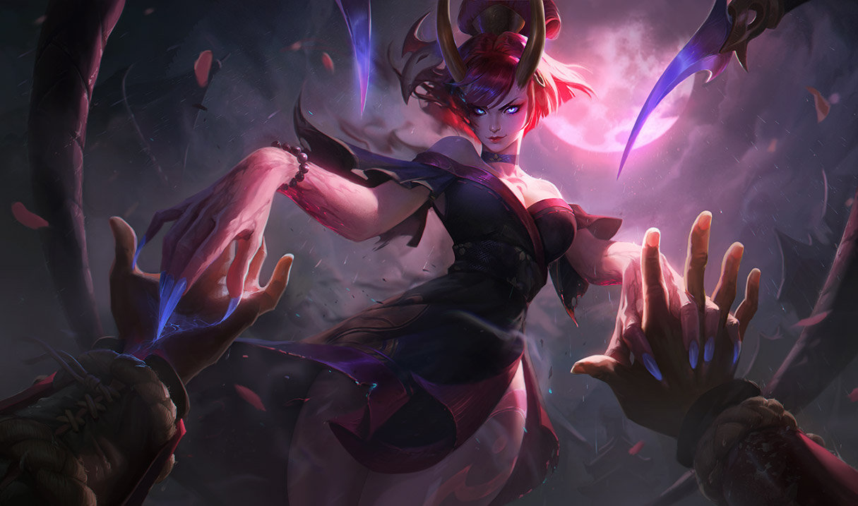 Blood Moon Evelynn splash art
