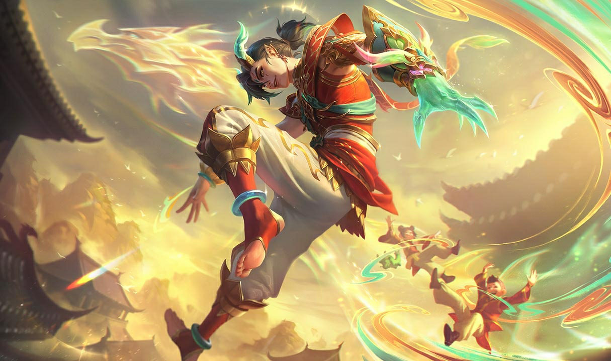 Heavenscale Ezreal splash art
