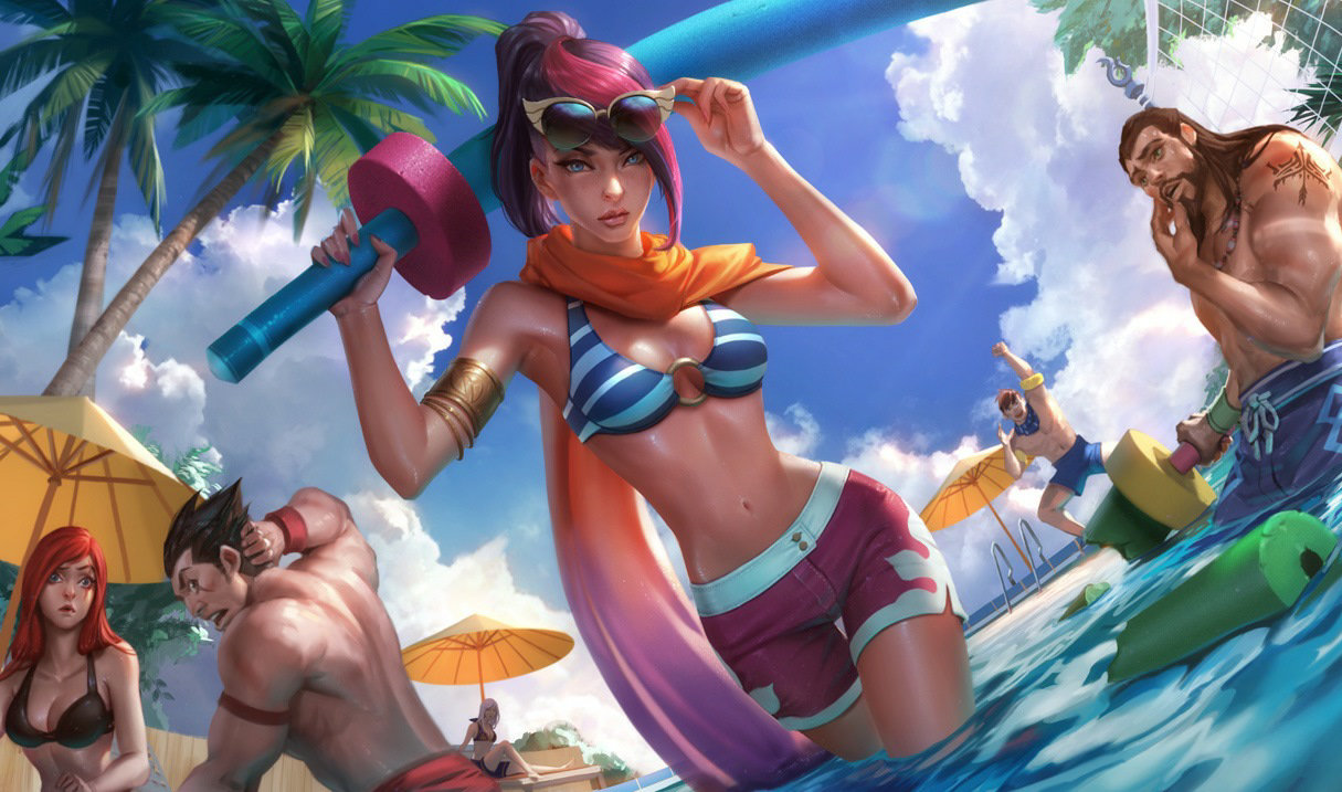 Pool Party Fiora splash art