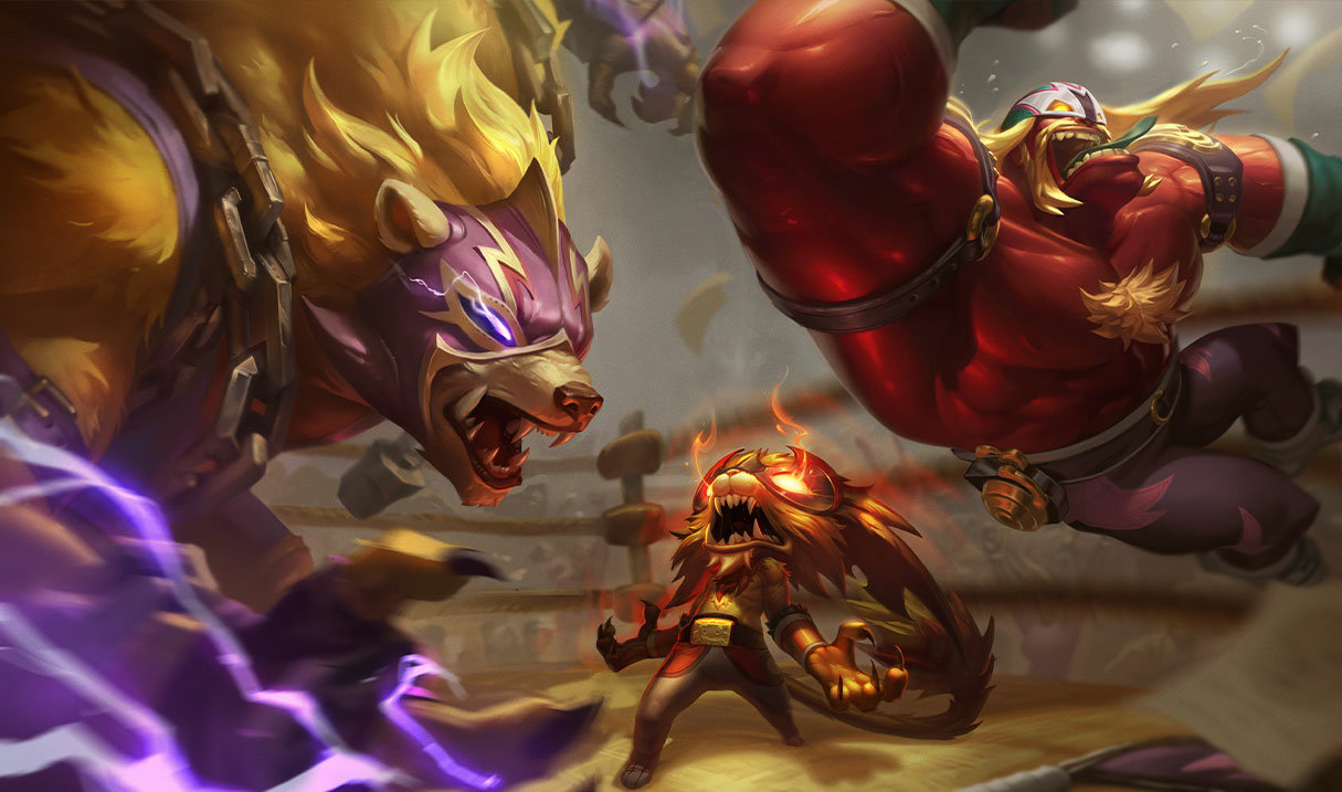 El León Gnar splash art