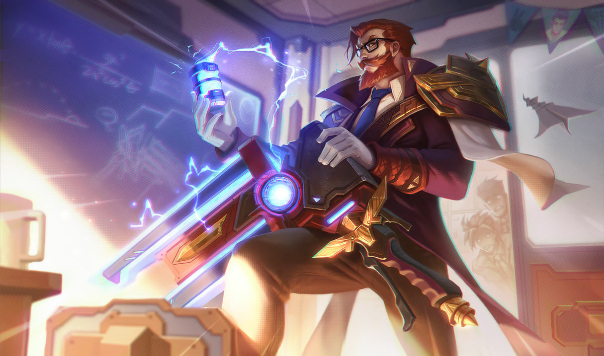 Battle Professor Graves splash art