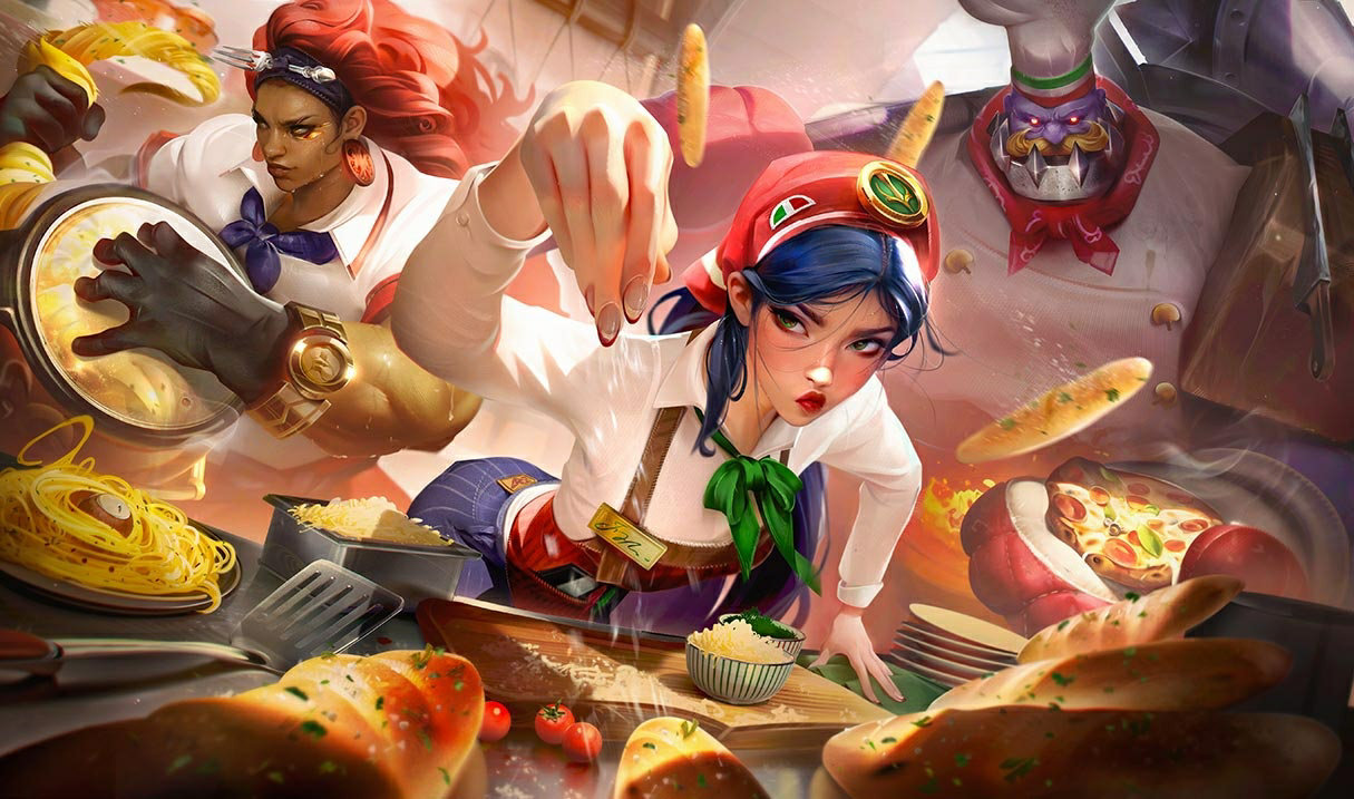 Breadsticks Irelia splash art