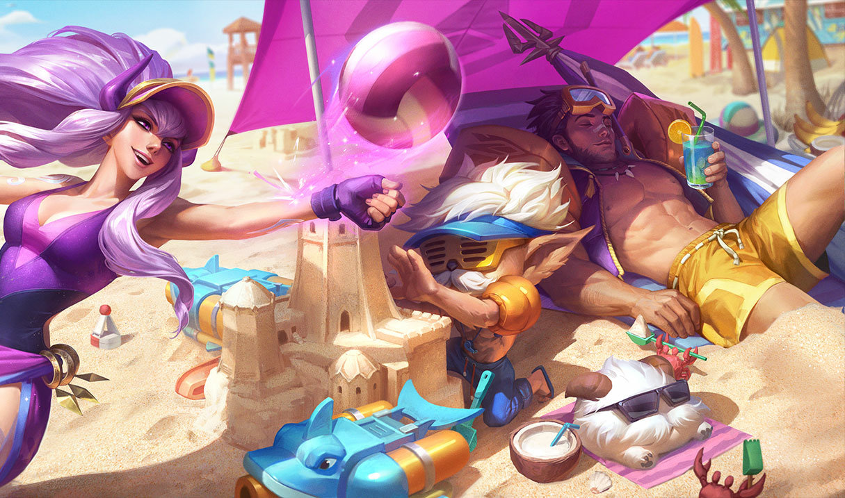 Pool Party Jarvan IV splash art
