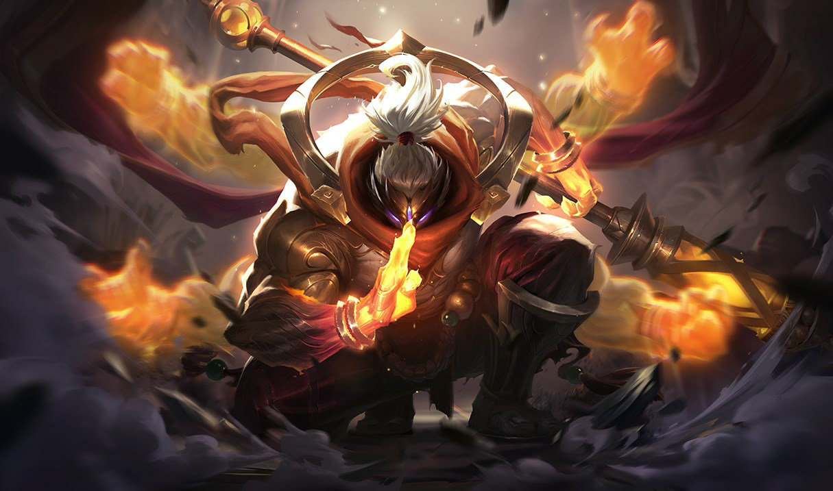 God Staff Jax splash art