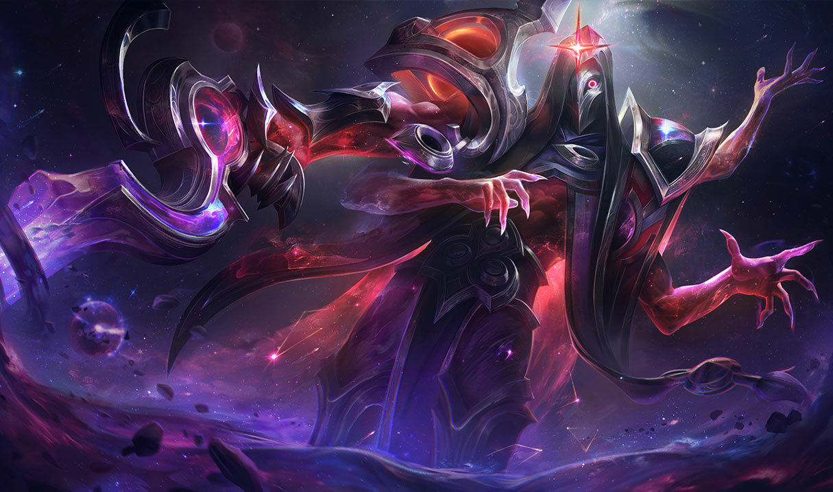 Dark Cosmic Erasure Jhin splash art