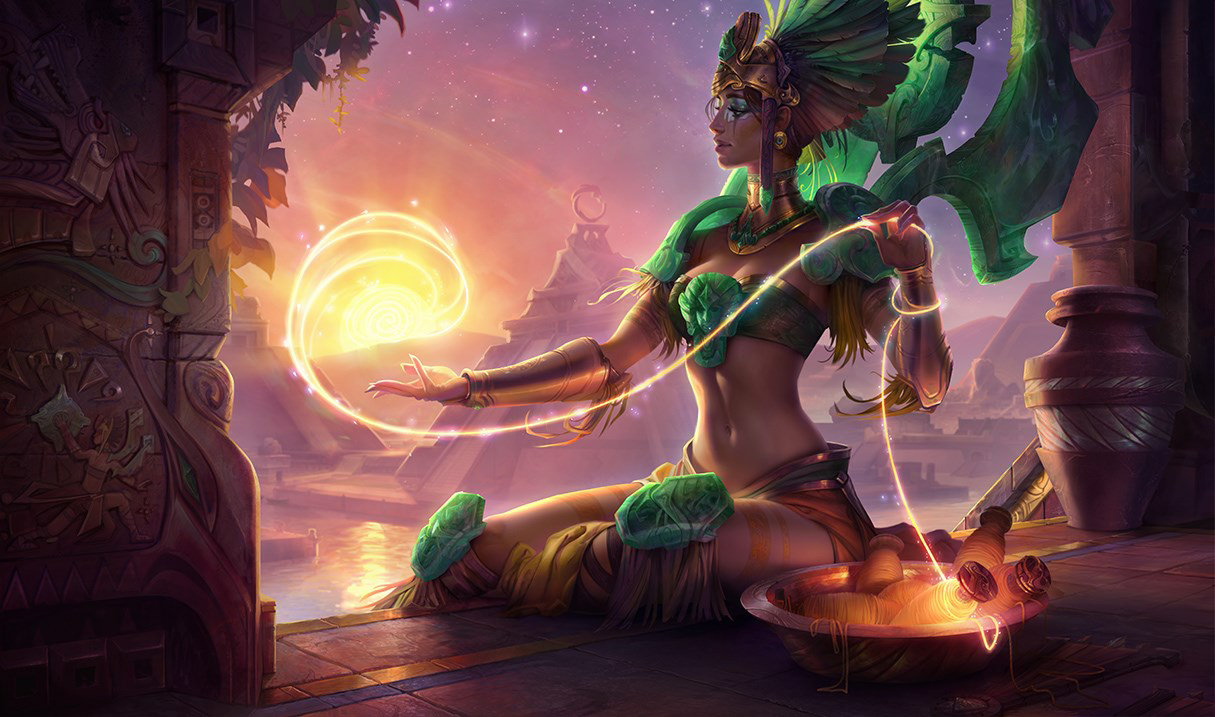 Sun Goddess Karma splash art