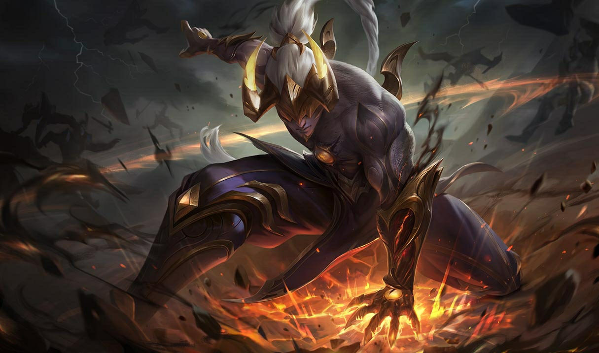 Prestige Nightbringer Lee Sin splash art
