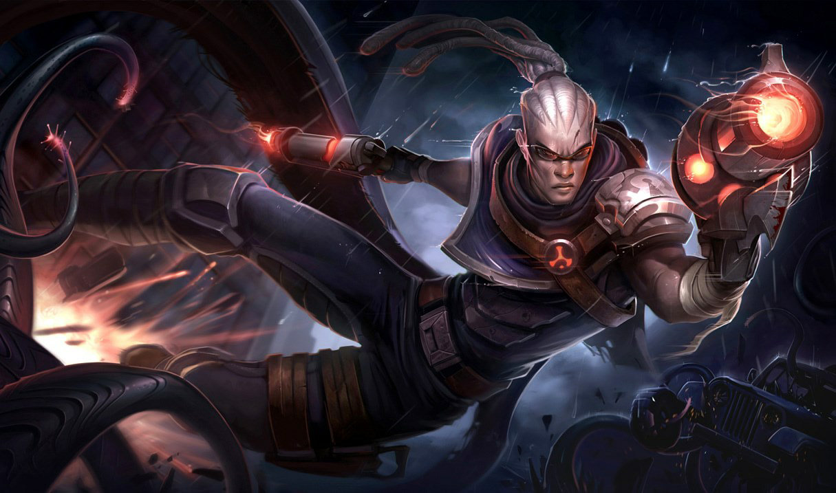 Hired Gun Lucian splash art