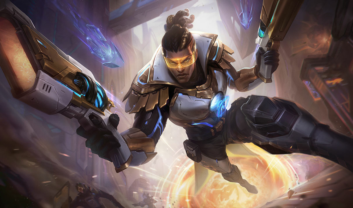 Prestige Pulsefire Lucian splash art