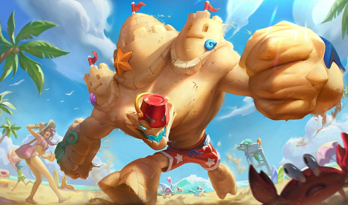 Pool Party Malphite splash art