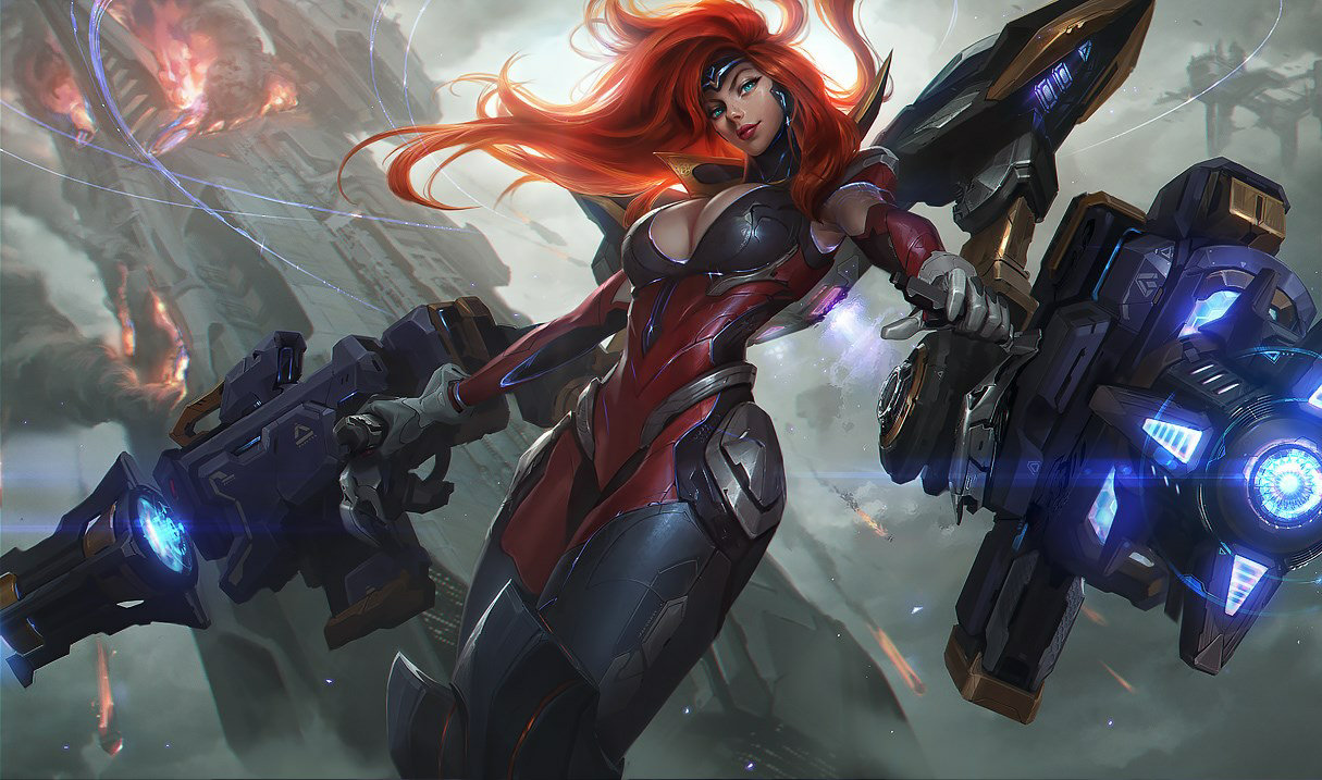 Gun Goddess Miss Fortune splash art