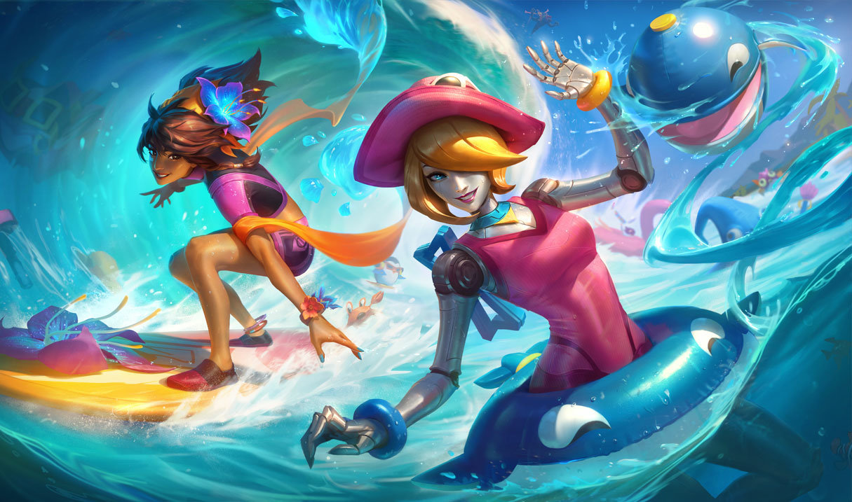 Pool Party Orianna splash art