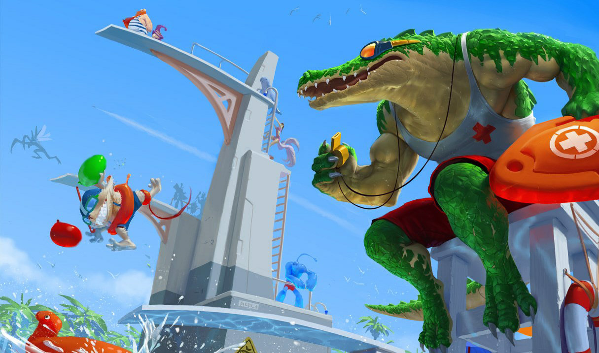 Pool Party Renekton splash art