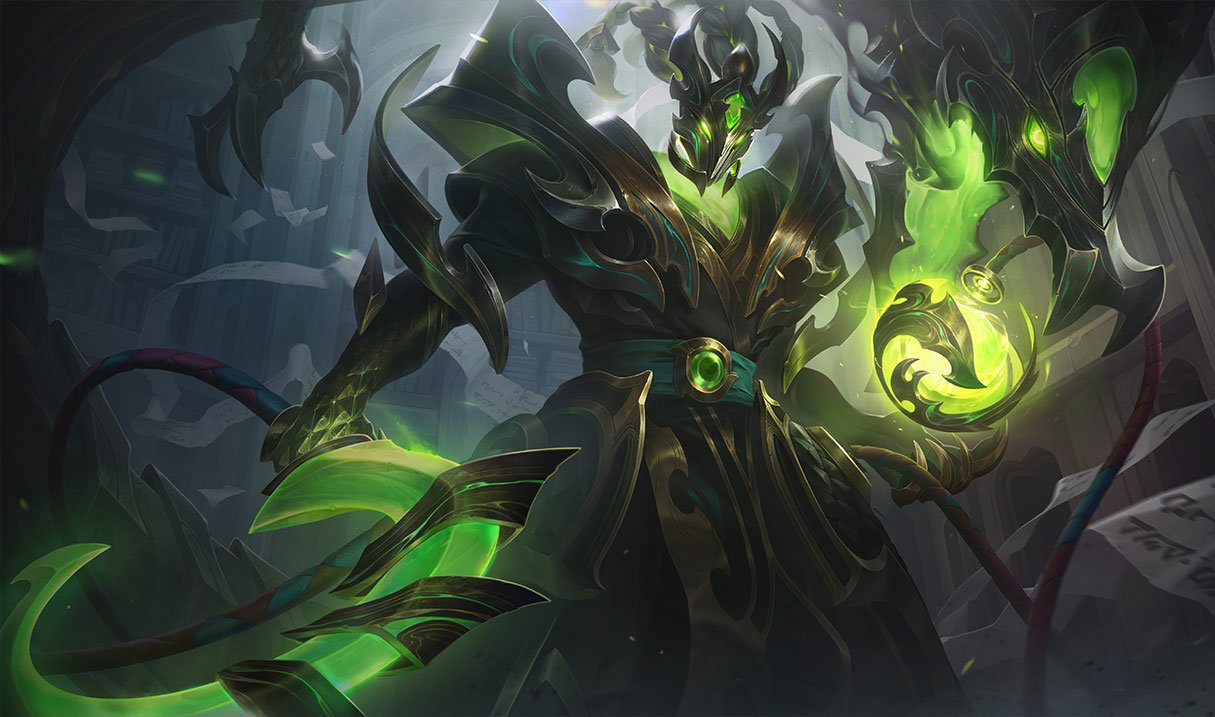 Steel Dragon Thresh splash art